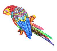 Happyyami Toucan De Fer Perroquet en Métal Art Mural Oiseau en Métal Art Mural Sculptures Murales d'oiseaux Ornements De Figures d'oiseaux Décor en L'oiseau 3D Oiseau Artificiel Le Fer