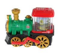 Happyyami Train Éducatif Sonores Plastique avec Effets Vert en Électrique Lumineux, Modèle de Train à Vapeur pour Garçon et Filles, pour Jeux D'intérieur