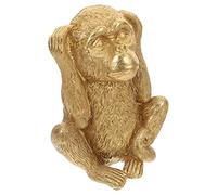 Happyyami Trois Pas De Singes Ornement De Bureau De Singe Feng Shui Chinois Nentends Pas De Singes Maléfiques Statues pour La Décoration Intérieure De Bébé Démodé Résine Objet Décoratif