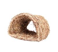 Happyyami Tunnel Tissé en Osier pour Lapin Jouet d'exercice Jeu pour Rongeurs Accessoire Naturel et Solide pour Animaux de Compagnie Cachette Amusante pour Lapin Hamster et Souris