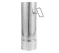 Happyyami Tuyau de Cheminée en Acier Inoxydable avec Régulateur D'air pour Contrôle du Flux, Robuste et Argenté, pour Installations Industrielles et Usage Extérieur