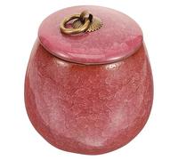 Happyyami Urne Céramique pour Animaux De Compagnie Boîte Souvenir pour Cendres De Chat Urne Funéraire Pratique avec Couvercle Vis Idéale pour Garder Les Cendres Près