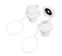 Happyyami Valves De Gonflage pour Bateaux Gonflables Et Kayaks Blanc, Plastique Résilient à Fermeture Hermétique, Lot De 2, Remplacement Adaptable, Usage Nautique Et Excursion