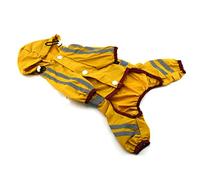 Happyyami Veste De Pluie pour Petit Chien PVC Imperméable Et Respirant Conception Ouverte pour Liberté De Mouvement par Pluvieux Jaune XS