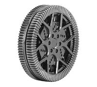 Haptic Coin Slider Magretic Hub Pattern TDAH ANXIET SELIGNET TOY - PORTABLE METAL PUSH SILIDER CONOR POUR STRESS SOULIDE AU BURE (Argent noir)
