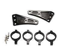 Haptufer Support de phare de 41 mm en alliage d'aluminium noir ffr tuyaux de fourche M10 trou de boulon