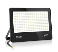 HAPYLUMI Projecteur LED 200W Super Lumineux 20000LM Extérieur 6500K Blanc Froid IP67 Étanche Éclairage de Sécurité pour Terrasse Jardin Patio Garage Parking