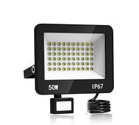 HAPYLUMI Projecteur LED Extérieur avec Détecteur - 50W 5000LM Spot Exterieur Detecteur de Mouvement Blanc Froid 6500K, IP67 Étanche Lampe pour Garage Jardin Entrée Route