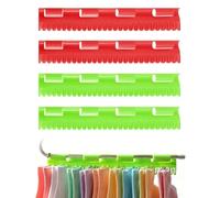 HAPZUR Porte-chaussettes Pinces à Linge - Lot de 4 Plastique (2R+2B) Anti-Vent, Robustes pour Étendoir, Séchage & Voyage; Stop aux Chaussettes Orphelines, Gain de Place.
