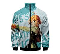 Harajuku Anime The Seven Deadly Sins Veste zippée Meliodas Cardigan à Manches Longues The Dragon's Sin of Wrath Sweat