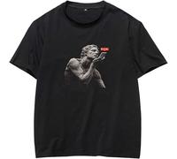 Harajuku Funny Picture Print Men's Tee Shirts David Phone O-Neck T Shirt Fashion High Street Couple Tees Streetwear Manches Courtes(3X-Large)