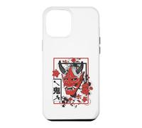 Harajuku Japanese Aesthetic Red Oni Demon Mask Coque pour iPhone 12 Pro Max