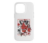 Harajuku Japanese Aesthetic Red Oni Demon Mask Coque pour iPhone 14 Pro Max