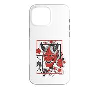 Harajuku Japanese Aesthetic Red Oni Demon Mask Coque pour iPhone 16 Pro Max