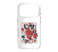 Harajuku Japanese Aesthetic Red Oni Demon Mask Coque pour iPhone 17 Pro