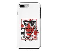 Harajuku Japanese Aesthetic Red Oni Demon Mask Coque pour iPhone 7 Plus/8 Plus