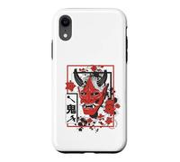 Harajuku Japanese Aesthetic Red Oni Demon Mask Coque pour iPhone XR