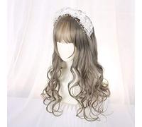 Harajuku Lolita douce perruque quotidienne dégradé Ombre fille bouclés perruques Cosplay princesse cheveux synthétiques couleur mélangée longue perruque de fête ondulée B