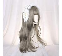 Harajuku Lolita douce perruque quotidienne dégradé Ombre fille bouclés perruques Cosplay princesse cheveux synthétiques couleur mélangée longue perruque de fête ondulée F