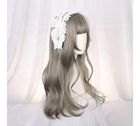 Harajuku Lolita douce perruque quotidienne dégradé Ombre fille bouclés perruques Cosplay princesse cheveux synthétiques couleur mélangée longue perruque de fête ondulée F