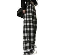 Harajuku Pantalon à carreaux tendance Alt Emo Scène Pantalon cargo Y2k Baggy Grunge Vêtements Goth Hiphop Streetwear, b, Taille M
