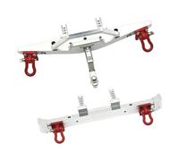 harayaa 1 Ensemble RC Cars Guard Accessoires Voiture Radiocommandée Pièces Assemblage Montage Pare-chocs Support Aluminium Alliage Remplacement Adapté Course, argent