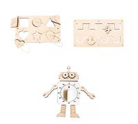 harayaa 1 Kit de Tableau D'activités à Monter Soi-même - Accessoires et Matériel Non Peint - Jeu Sensoriel pour Le Développement Des Enfants
