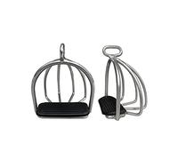harayaa 1 Paire D'étriers D'équitation Flexibles et Antidérapants en Acier Haute Résistance avec Coussinets en Caoutchouc, Outil D'équitation pour, 11,5 x 3,3 cm