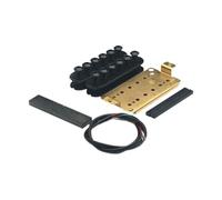 harayaa 1 Pickup Double Coil Compatible Guitare Électrique Kit Complet de Micro Double Rail Comprenant Accessoires de Pont Manche Circuit Pré-câblé En PP Céra, Cou
