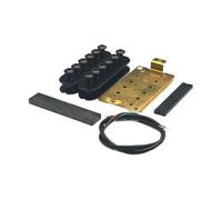 harayaa 1 Pickup Double Coil Compatible Guitare Électrique Kit Complet de Micro Double Rail Comprenant Accessoires de Pont Manche Circuit Pré-câblé En PP Céra, Pont