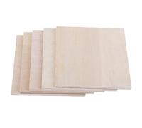 harayaa 10 Panneaux de Contreplaqué En Aggloméré Plaqué, Légers et Adaptés à La Construction de Maquettes D'avions et de Maisons, 150x150x1.5mm