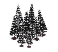 harayaa 10 Pièces Arbre Modèle Miniature Train Scène Plastique Forestier Décoration Bâtiment Convient à Enseignement Jardin Micro Maquette