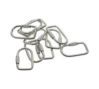 harayaa 10 Pièces Bricolage Mousqueton Porte-clés Portable Léger Porte-clés Vis Serrure Vis Serrure Mousqueton