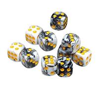 harayaa 10 Pièces Dés à Coffret Dés Acryliques Accessoires de Jeux Éducatifs Lot Esthétique Adaptés aux Jeux d'Ambiance Ateliers Pédagogiques