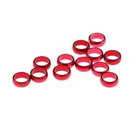 harayaa 12 Pièces O Rings pour Fléchettes Protège Tige Anneaux de Serrage Rondelles Aluminium Fonction Antidérapante Convient pour Événements de Fléchettes, Rouge, 4.5mm