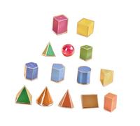 harayaa 14 Blocs de Formes Géométriques Solides pour Jouets éducatifs élémentaires
