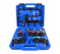 harayaa 14 Pièces de Fuite Automobile Testeur de Pression Radiateur Système de Refroidissement Pompe à Main Manomètre Précis, 14 Pièces, Boîte Bleue, Dimensions 35 30 10 Cm