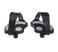 harayaa 2 Pièces Pédales Vélo d'exercice avec Roulement Scellé Sangles Ajustables Installation Facile Marquée Gauche-Droite Protection Contre Les Glissades Co, Longue 1/2 Broche