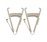 harayaa 2 Pièces Pince à Pli Cutané Instrument de Mesure de Pli Cutané avec Kit de Suivi de Masse Corporelle et Mètre Ruban Adapté pour Tous Les Utilisateurs, Échelle Double Blanche