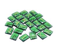 harayaa 25 Pièces Pierre Ensemble Amulette Propriétés Accessoires Inspiration Créés Main pour Initiation Bureau, Vert A