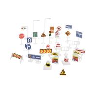 harayaa 28 Pièces Panneaux de Signalisation Jouet Ensemble Routier Enseigne de Circulation Lumière Éducative en Plastique Adapté aux Enfants Apprentissage