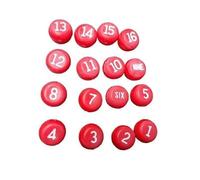 harayaa 2X Boules de Comptage Dés de Piscine Rouges avec Chiffres Blancs, Ensemble de Dés de Billard pour Salle de Billard, Autres Jeux de Nombres