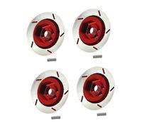 harayaa 4 Disques de Frein En Aluminium pour Voitures RC 1/12, Hexagone de 12 Mm, pour Crawlers MN86KS, Rouge