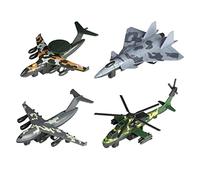 harayaa 4 Pièces Avion de Chasse Métal Modèle Avion de Collection Pull Back Jouet Alliage pour Garçons Filles Convient à Décoration Bureau Maison Cadeau Anniv, Camo
