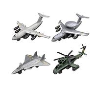 harayaa 4 Pièces Avion de Chasse Métal Modèle Avion de Collection Pull Back Jouet Alliage pour Garçons Filles Convient à Décoration Bureau Maison Cadeau Anniv, La Peinture