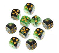 harayaa 4x Découpes Opaques D6 à de 12 Mm, de Couleur Vive, pour L'enseignement Des Calculs Arithmétiques Simples, Vert