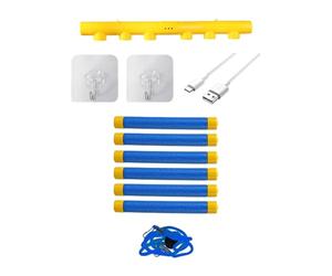 harayaa 6 Pièces Réaction Bâton Jeu Collectif Jouet Formation Réflexe Coordination Sensorielle Fonction Réglable Matériel Arrondi Adapté Activités Parent-, Bleu