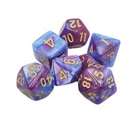 harayaa 7 Pièces Dés Polyèdriques Ensemble D6 D4 D8 D10 D12 D20 en Acrylique Numéros Distincts Adapté à Jeux de Plateau Enseignement Mathématique Cadeaux