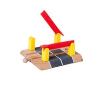 harayaa - Accessoire de Train En Bois - Pont et Rails - Jeu de Construction de Wagons - Agrandissement Amusant - Bois de Hêtre - Conv, Passage à niveau