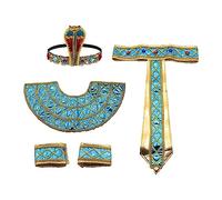 harayaa Accessoires de déguisement égyptien pour femme Multicolore Princesse classique pour vêtements de danse d'Halloween, ensemble B